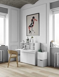 Bureau/meuble De Rangement Fox 110cm - Blanc