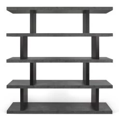 Bibliothèque Stephany 172 Cm-béton/noir -Meubles Tables Et Chaises Shop 9500.273278 Step High Concrete Pure Black 1 9692
