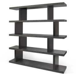 Bibliothèque Stephany 172 Cm-béton/noir -Meubles Tables Et Chaises Shop 9500.273278 Step High Concrete Pure Black 2 7f51