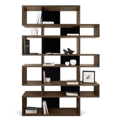 Bibliothèque Lisbon 3 - Noyer/noir -Meubles Tables Et Chaises Shop 9500.314797 London 003 Walnut Black Backs 2 e0eb