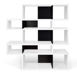 Bibliothèque Lisbon 2 - Blanc/noir -Meubles Tables Et Chaises Shop 9500.314926 London 002 Pure White Pure and Black 1 3916