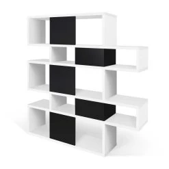 Bibliothèque Lisbon 2 - Blanc/noir -Meubles Tables Et Chaises Shop 9500.314926 London 002 Pure White Pure and Black 6 6983