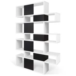 Bibliothèque Lisbon 3 - Blanc/noir -Meubles Tables Et Chaises Shop 9500.314988 London 003 Pure White and Pure Black 6 eb34