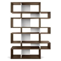 Bibliothèque Lisbon 3 - Noyer/blanc -Meubles Tables Et Chaises Shop 9500.314995 London 003 Walnut Pure White Backs 1 ab61