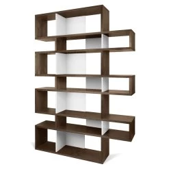 Bibliothèque Lisbon 3 - Noyer/blanc -Meubles Tables Et Chaises Shop 9500.314995 London 003 Walnut Pure White Backs 3 4b40