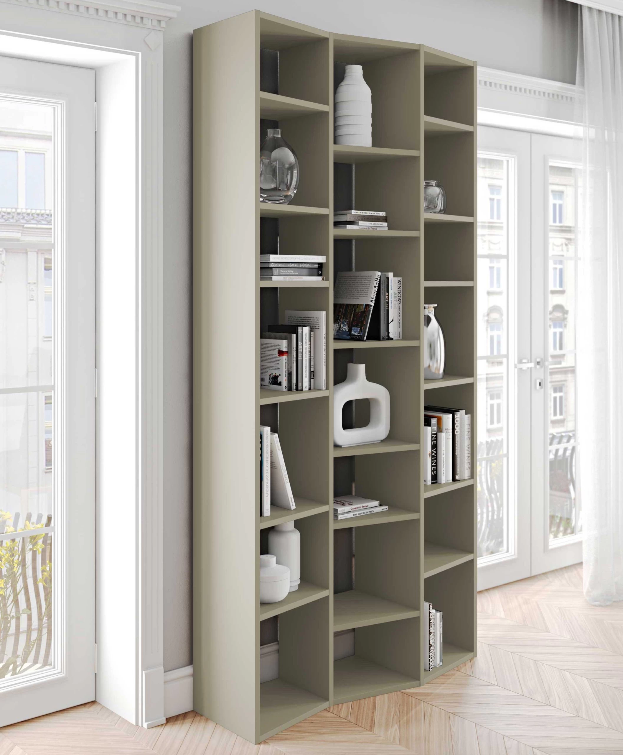 Bibliothèque Varna Modèle 7 - Gris 1 Bibliothèque Varna Modèle 7 - Gris