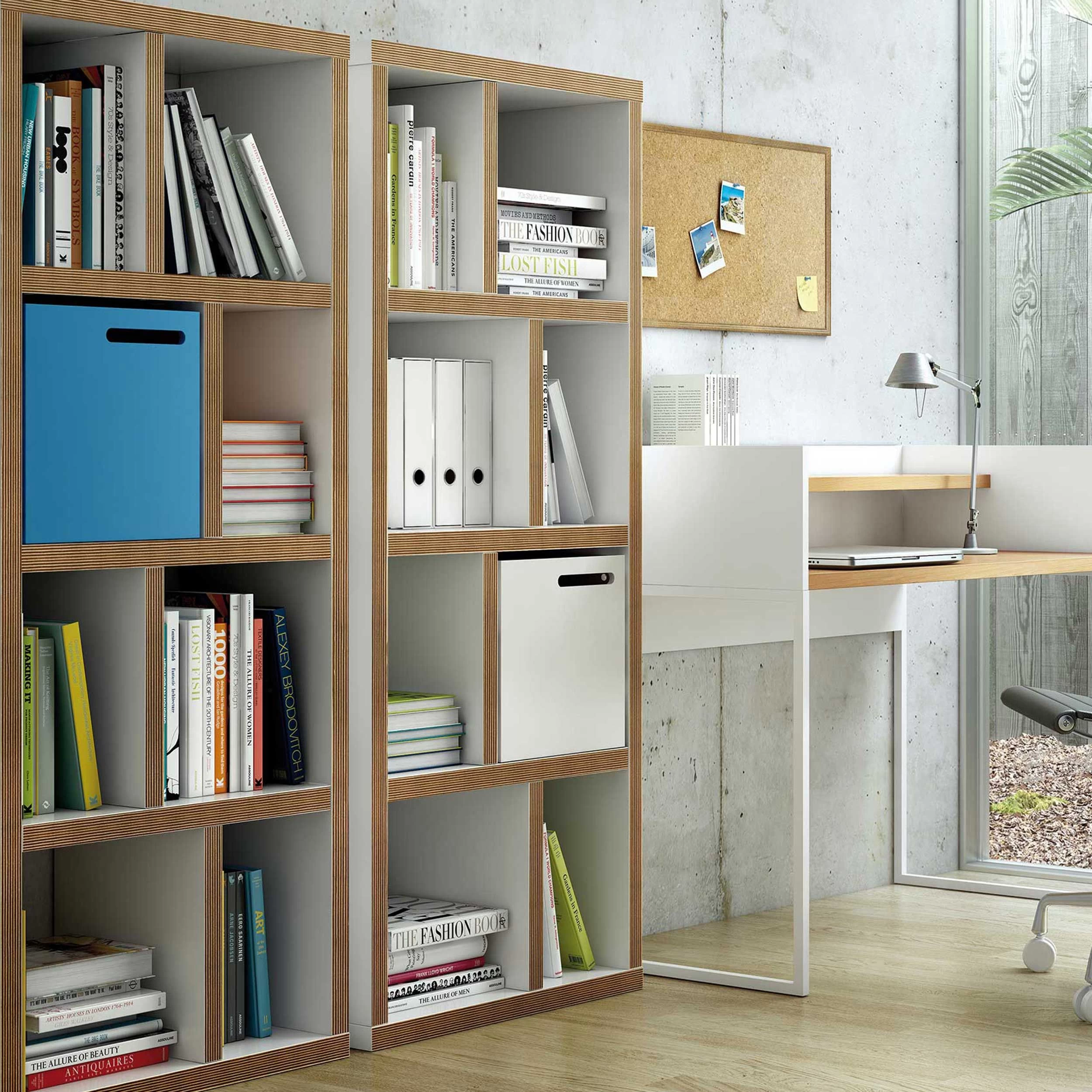 Etagère Berkeley 70 Cm 4 Niveaux - Blanc/contreplaqué 1 Etagère Berkeley 70 Cm 4 Niveaux - Blanc/contreplaqué