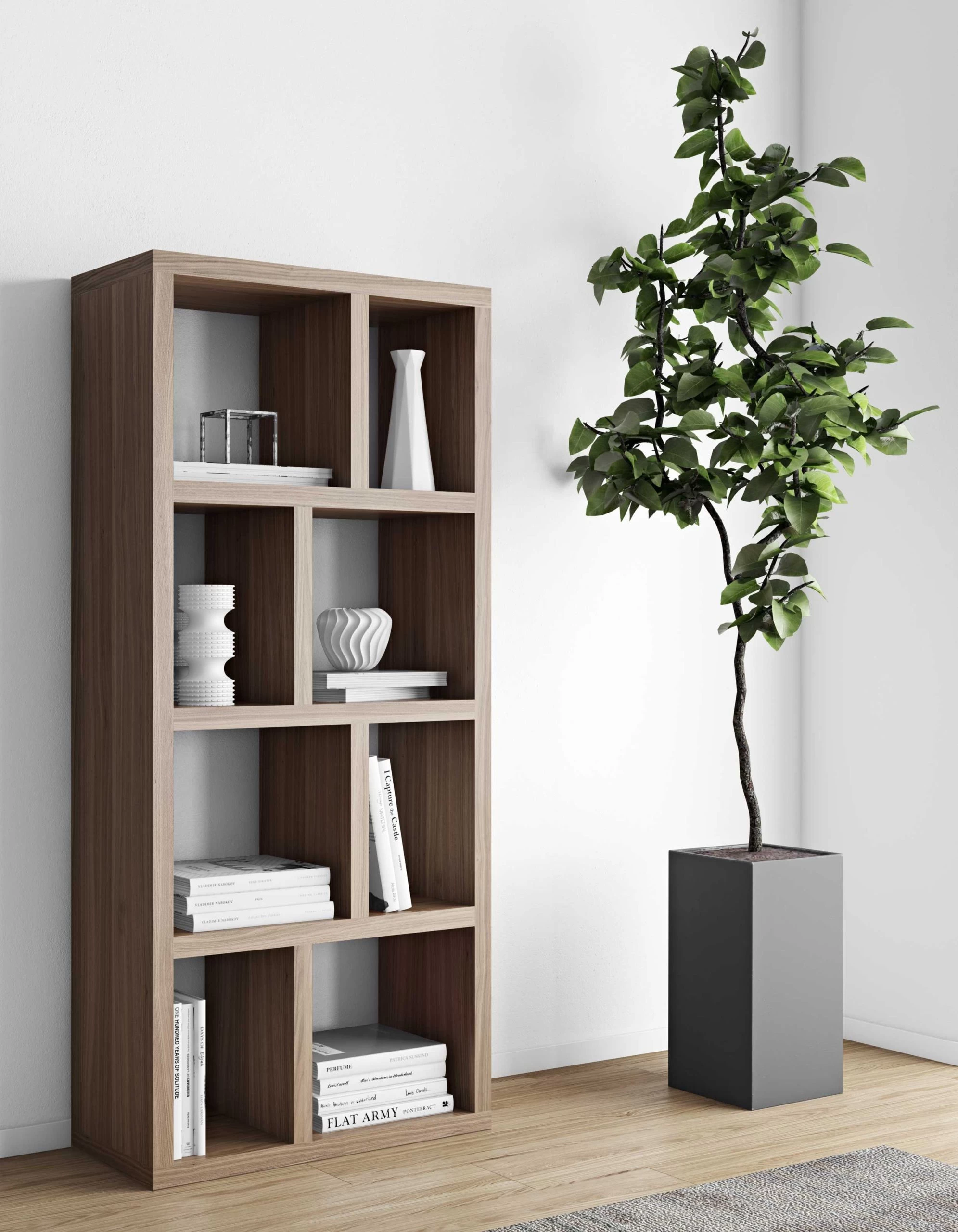 Etagère Berkeley 70 Cm 4 Niveaux - Placage Noyer 7 Etagère Berkeley 70 Cm 4 Niveaux - Placage Noyer – Image 7