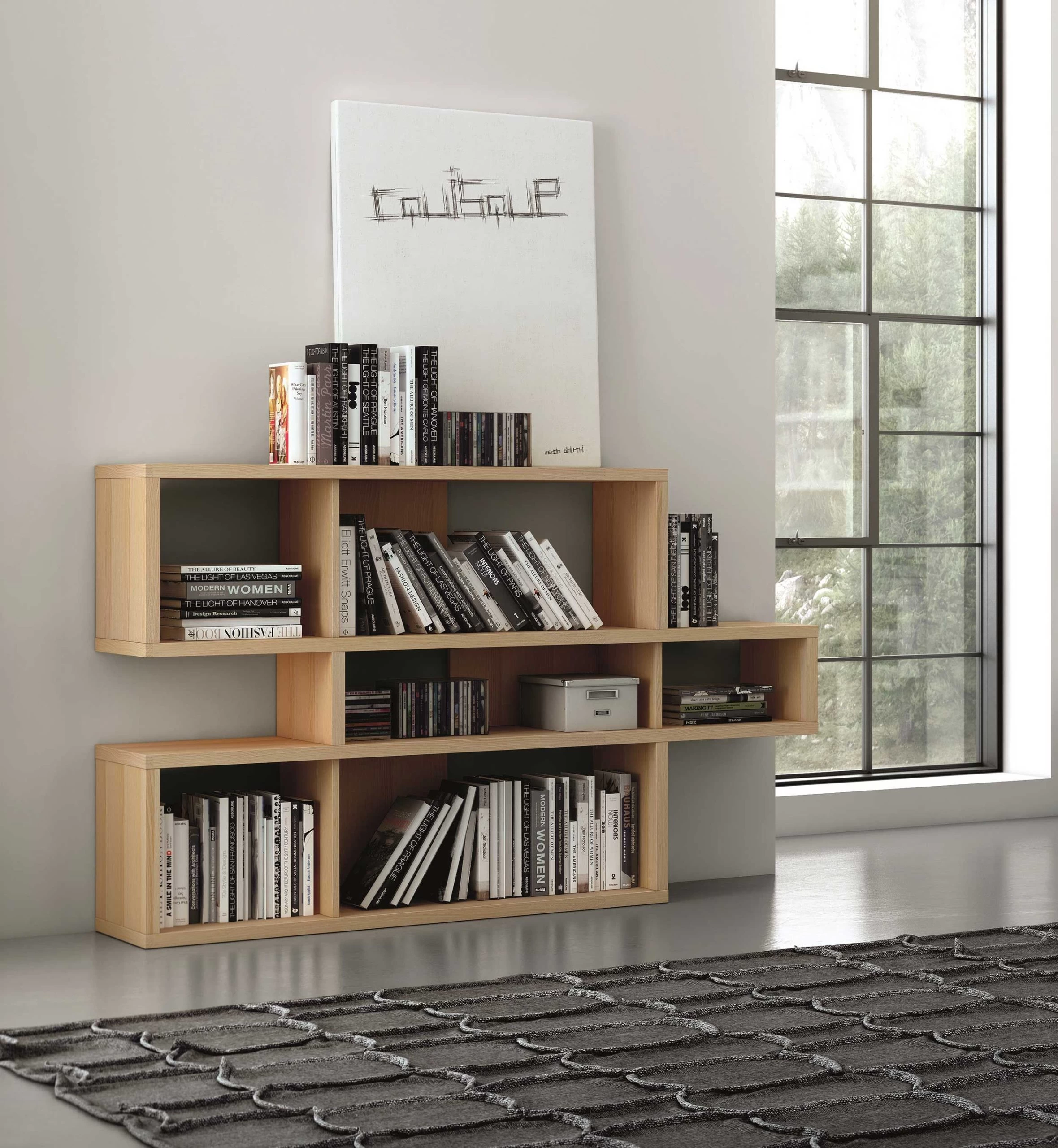 Bibliothèque Lisbon 1 - Placage Chêne 8 Bibliothèque Lisbon 1 - Placage Chêne – Image 8