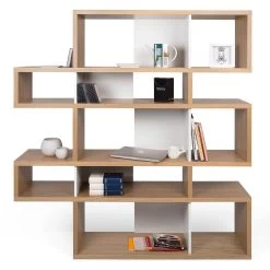 Bibliothèque Lisbon 2 - Chêne/blanc -Meubles Tables Et Chaises Shop 9500.319686 London 002 Oak Pure White Backs 1 d88d