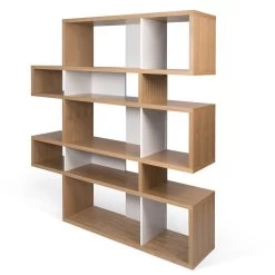 Bibliothèque Lisbon 2 - Chêne/blanc -Meubles Tables Et Chaises Shop 9500.319686 London 002 Oak Pure White Backs 2 0d3f