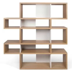 Bibliothèque Lisbon 2 - Chêne/blanc -Meubles Tables Et Chaises Shop 9500.319686 London 002 Oak Pure White Backs 3 f465