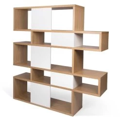 Bibliothèque Lisbon 2 - Chêne/blanc -Meubles Tables Et Chaises Shop 9500.319686 London 002 Oak Pure White Backs 4 bfcd