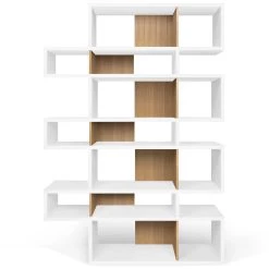 Bibliothèque Lisbon 3 - Blanc/chêne -Meubles Tables Et Chaises Shop 9500.319747 London 003 Pure White and Oak 1 ccb9