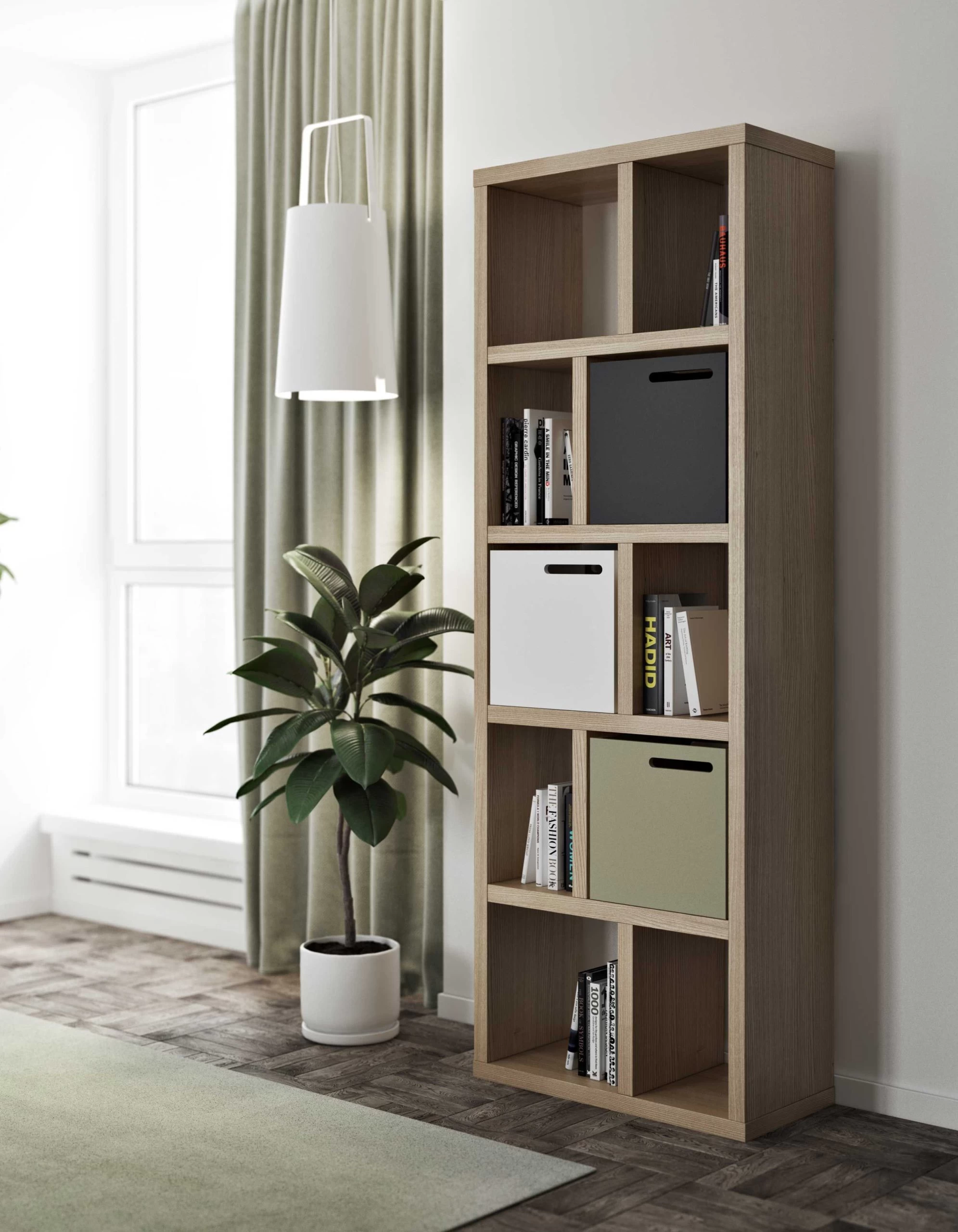 Etagère Berkeley 70 Cm 5 Niveaux - Placage De Chêne 7 Etagère Berkeley 70 Cm 5 Niveaux - Placage De Chêne – Image 7