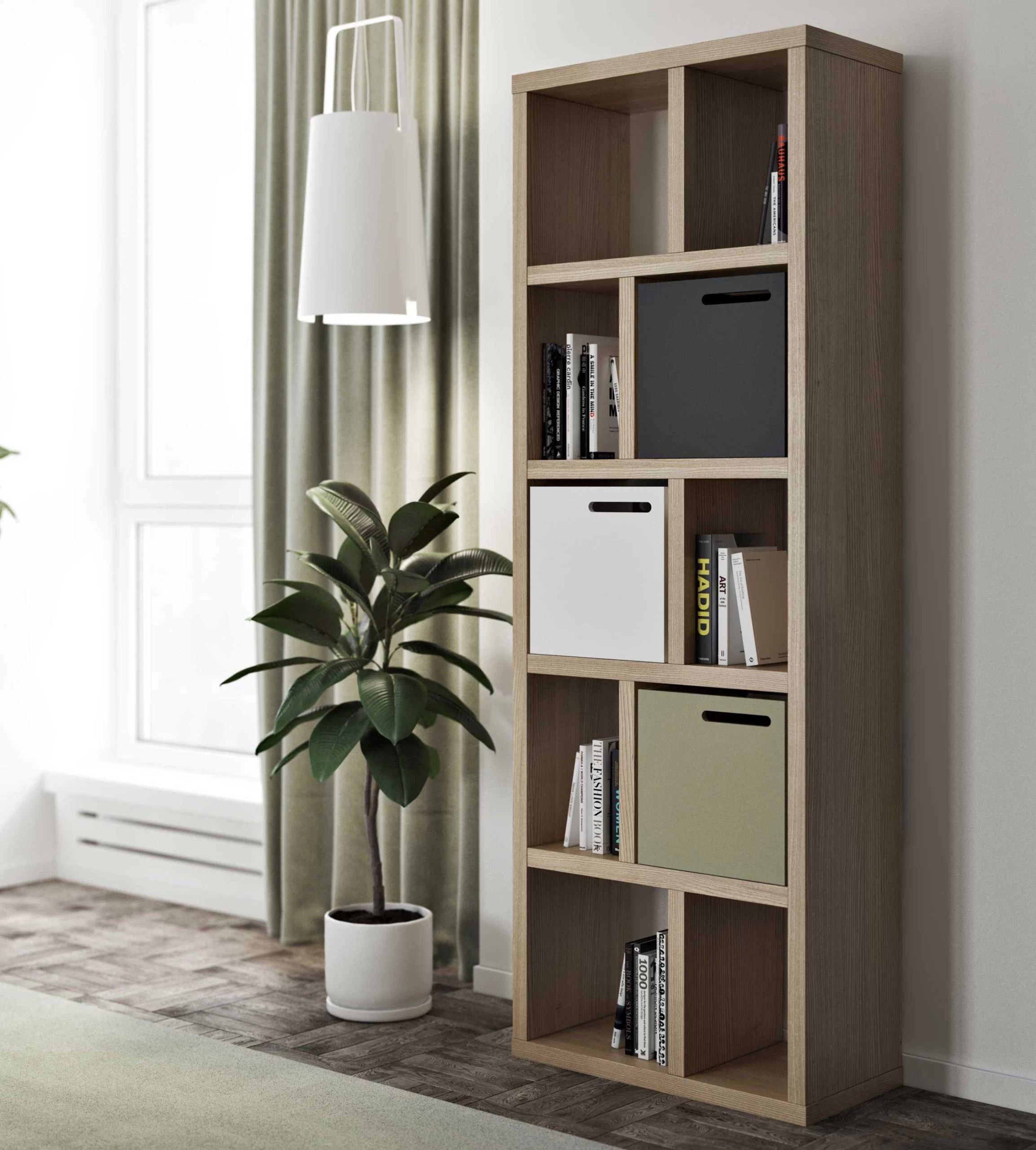 Etagère Berkeley 70 Cm 5 Niveaux - Placage De Chêne 1 Etagère Berkeley 70 Cm 5 Niveaux - Placage De Chêne