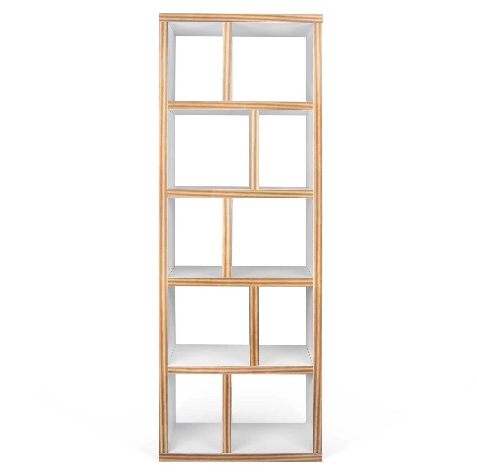 Etagère Berkeley 70 Cm 5 Niveaux - Blanc/contreplaqué 5 Etagère Berkeley 70 Cm 5 Niveaux - Blanc/contreplaqué – Image 5