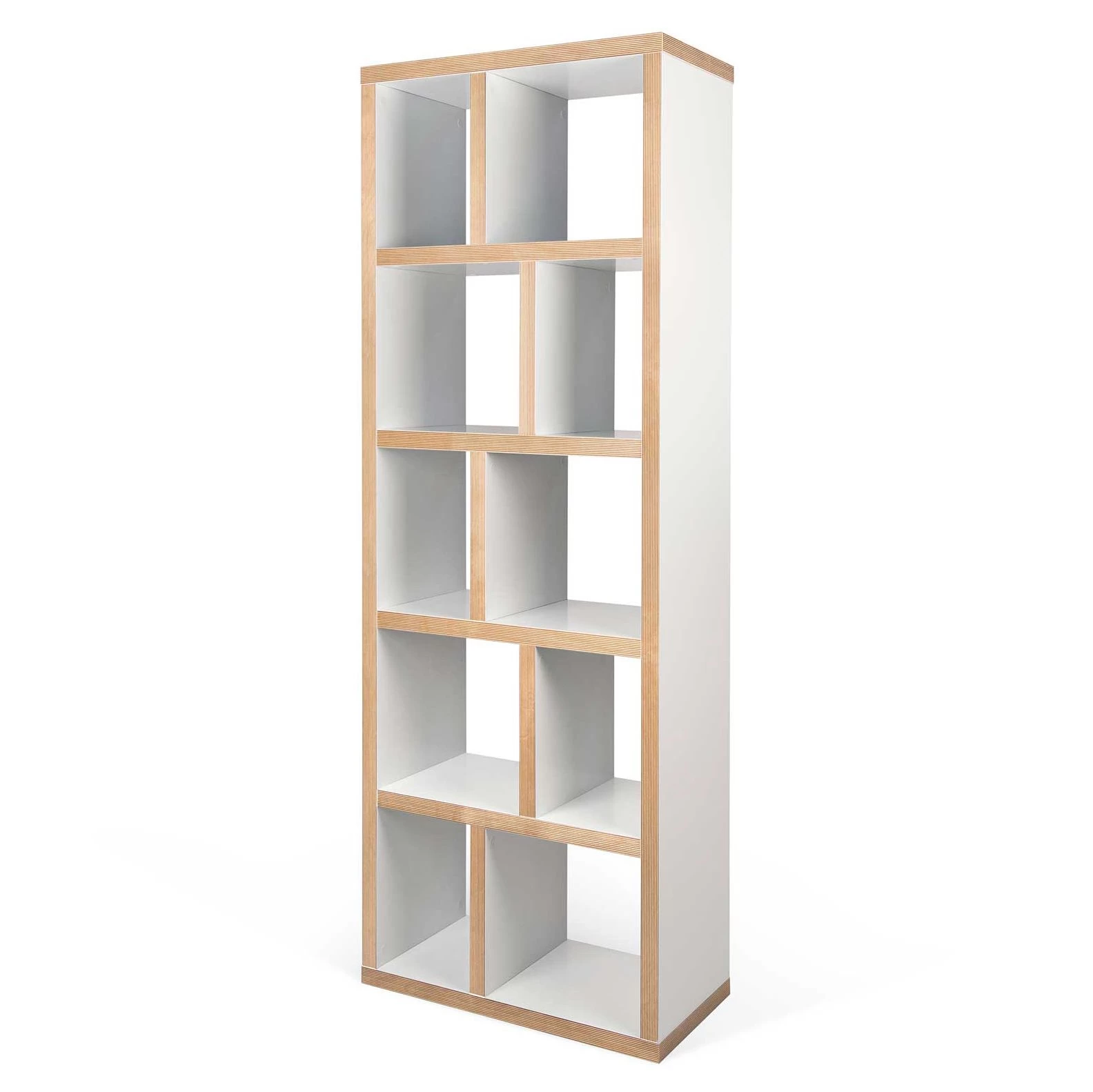 Etagère Berkeley 70 Cm 5 Niveaux - Blanc/contreplaqué 6 Etagère Berkeley 70 Cm 5 Niveaux - Blanc/contreplaqué – Image 6
