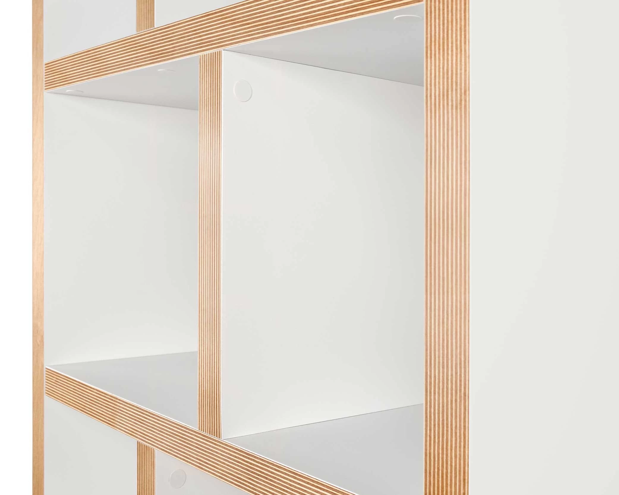 Etagère Berkeley 70 Cm 5 Niveaux - Blanc/contreplaqué 4 Etagère Berkeley 70 Cm 5 Niveaux - Blanc/contreplaqué – Image 4