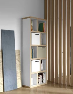 Etagère Berkeley 70 Cm 5 Niveaux - Blanc/contreplaqué 18 Etagère Berkeley 70 Cm 5 Niveaux - Blanc/contreplaqué -Meubles Tables Et Chaises Shop 9500.320217Berlin 5L 70 Plywood 7 300e