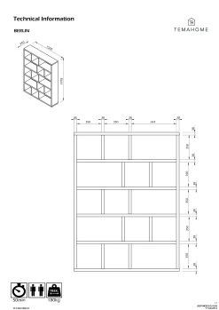 Etagère Berkeley 150 Cm 5 Niveaux - Décor Béton -Meubles Tables Et Chaises Shop 9500.320309 Berlin 150 5N Concrete 10 e67c