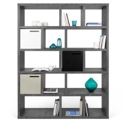 Etagère Berkeley 150 Cm 5 Niveaux - Décor Béton -Meubles Tables Et Chaises Shop 9500.320309 Berlin 150 5N Concrete 5 6aac