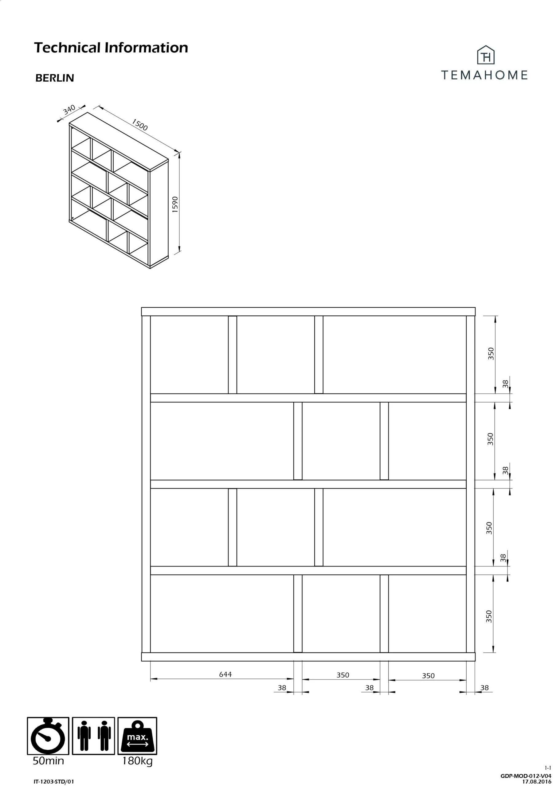 Etagère Berkeley 150 Cm 4 Niveaux - Blanc 7 Etagère Berkeley 150 Cm 4 Niveaux - Blanc – Image 7