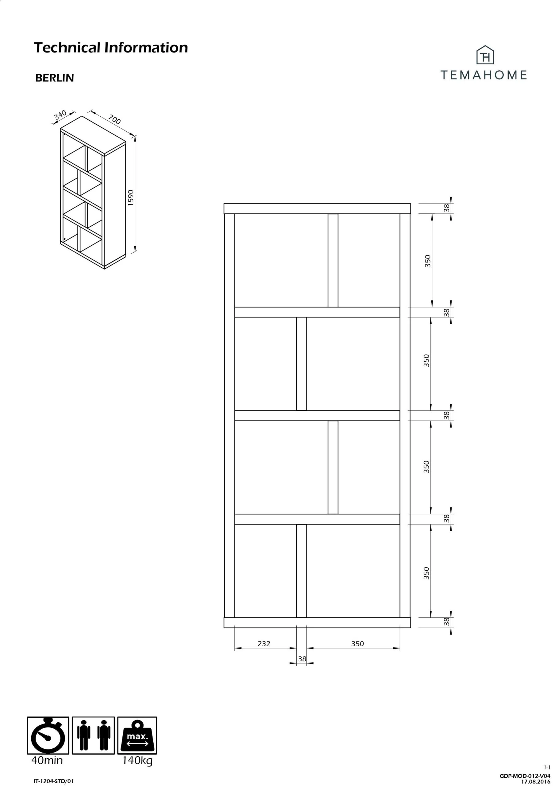 Etagère Berkeley 70 Cm 4 Niveaux - Blanc 2 Etagère Berkeley 70 Cm 4 Niveaux - Blanc – Image 2