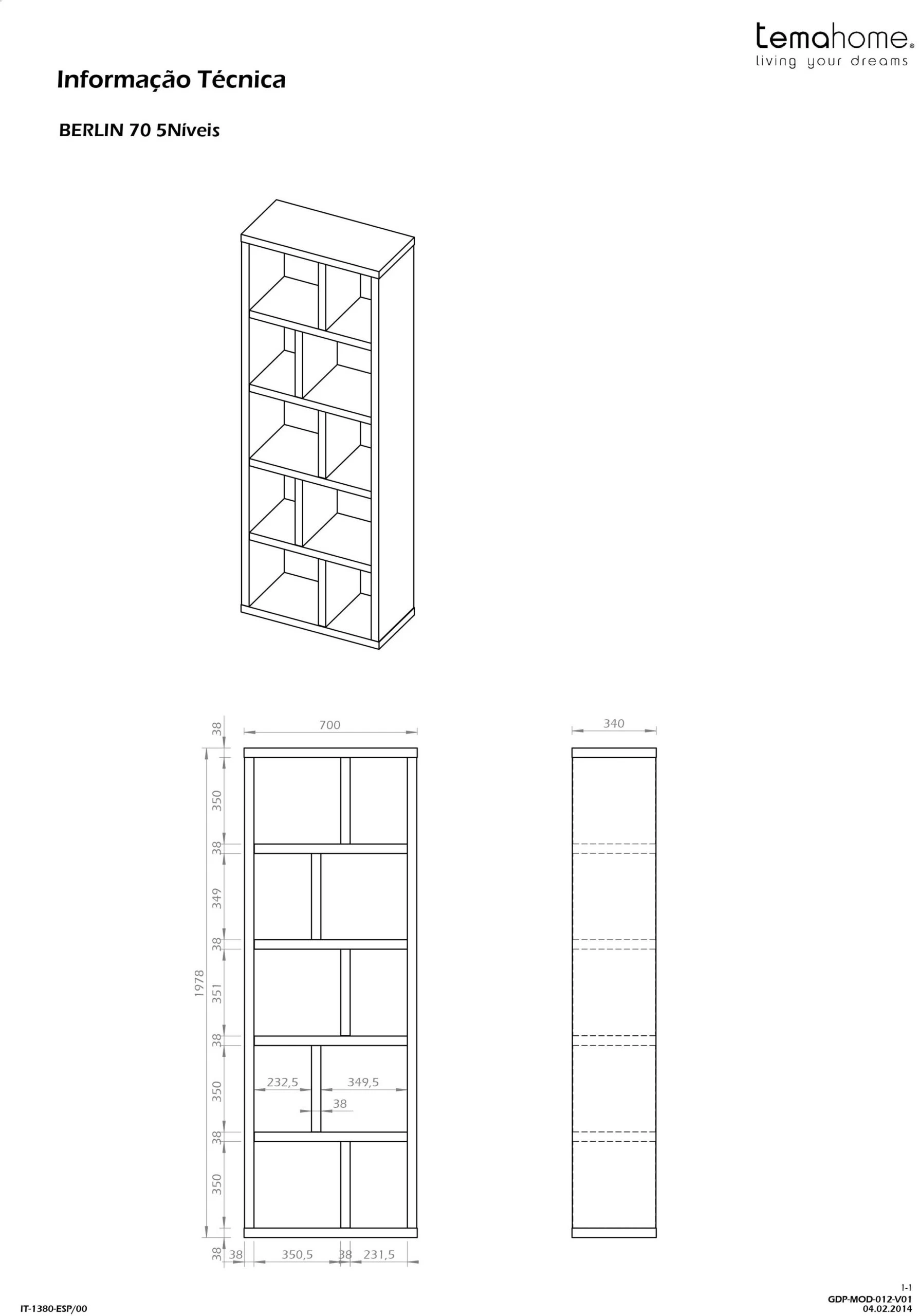 Etagère Berkeley 70 Cm 5 Niveaux - Béton 2 Etagère Berkeley 70 Cm 5 Niveaux - Béton – Image 2