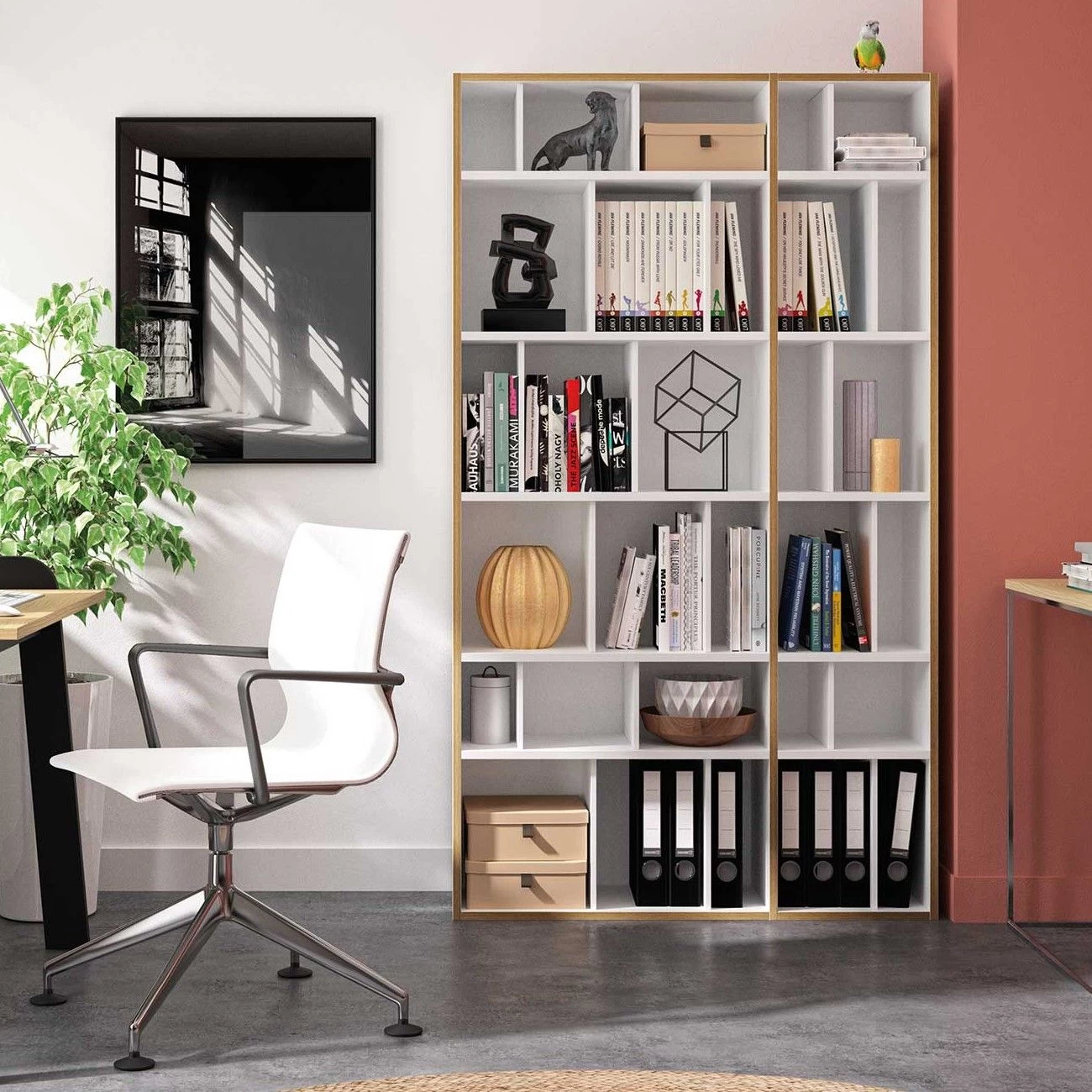 Bibliothèque Stewart 108cm - Blanc 1 Bibliothèque Stewart 108cm - Blanc