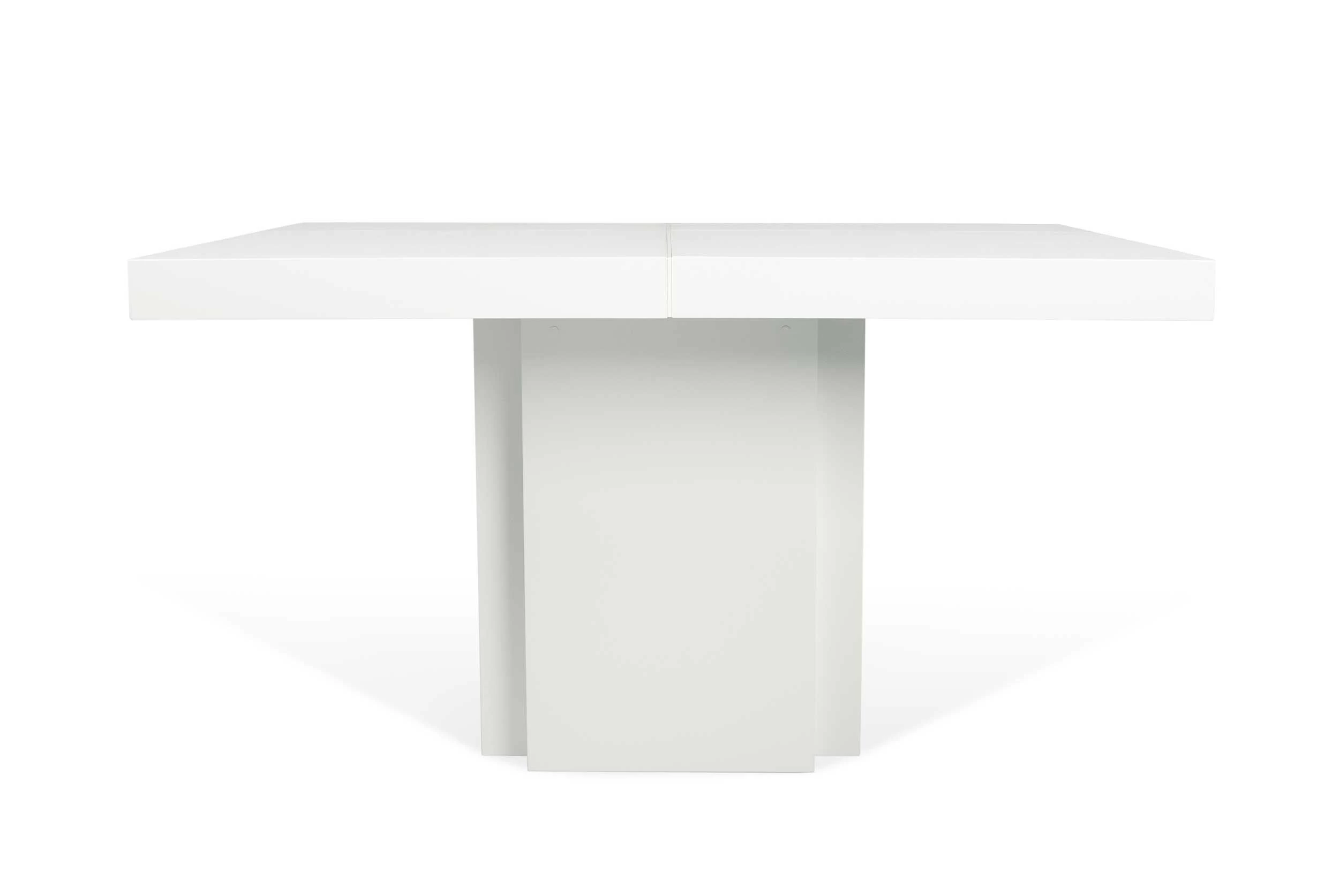 Table à Manger Mundus 150 X 150 Cm - Blanc Brillant 7 Table à Manger Mundus 150 X 150 Cm - Blanc Brillant – Image 7