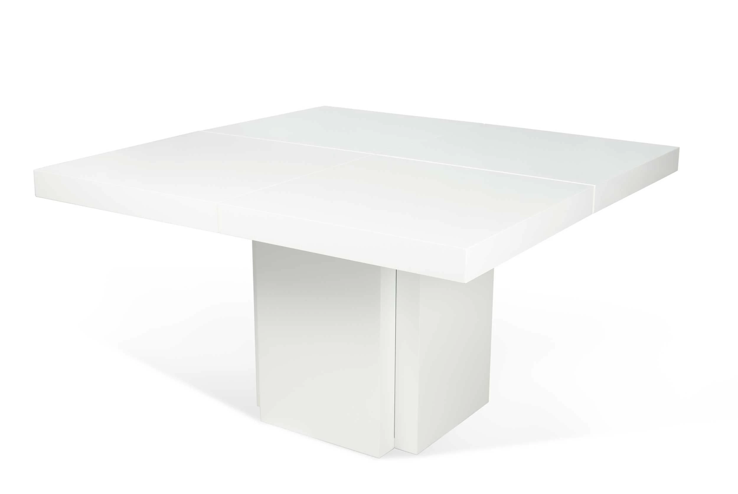 Table à Manger Mundus 150 X 150 Cm - Blanc Brillant 8 Table à Manger Mundus 150 X 150 Cm - Blanc Brillant – Image 8