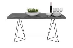 Table Multis 160cm - Béton/noir -Meubles Tables Et Chaises Shop 9500.613982 Multi trestles 160 Concrete 3 9a5d