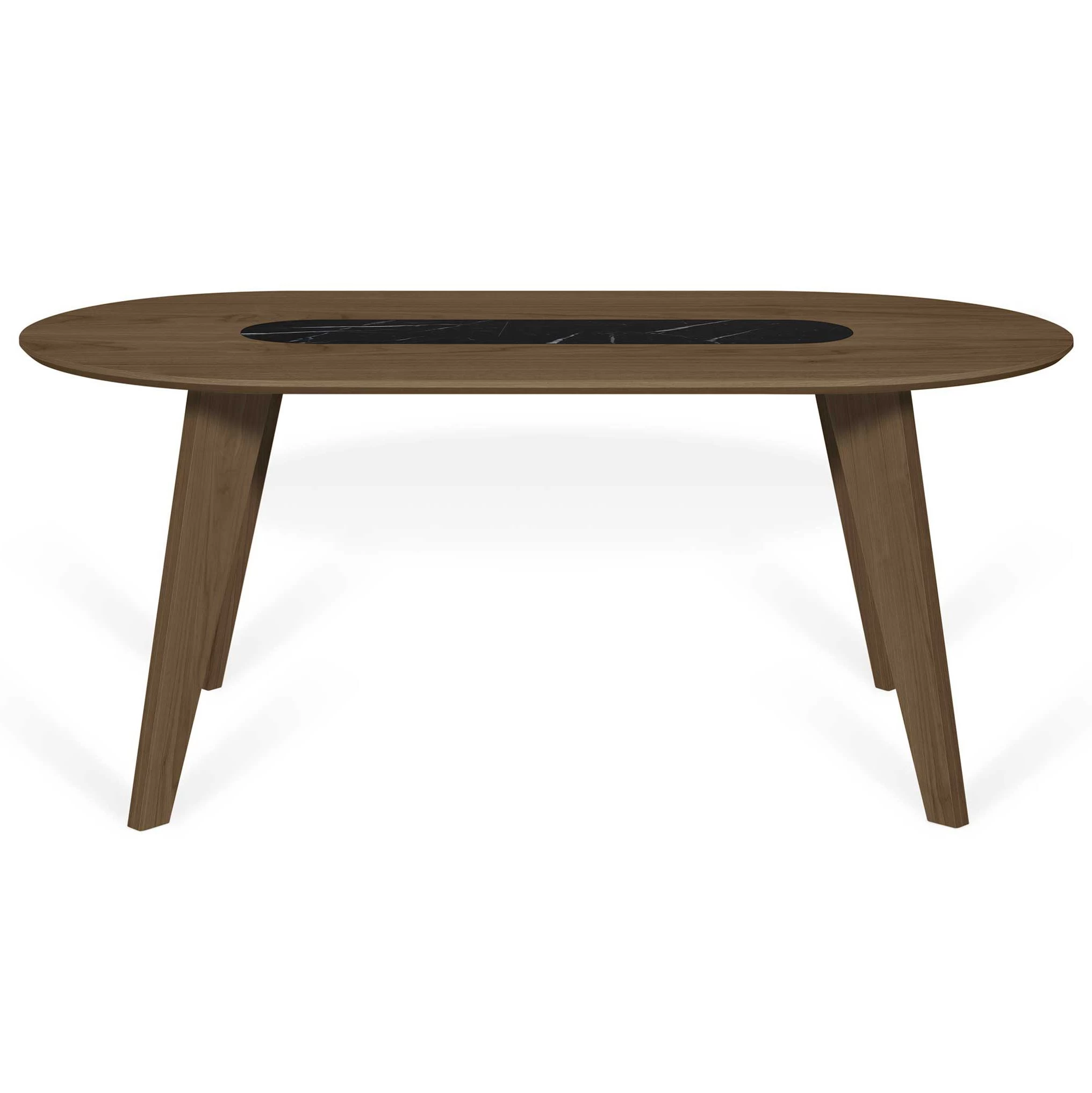 Table à Manger Lago 180x100 - Noyer/marbre Noir 4 Table à Manger Lago 180x100 - Noyer/marbre Noir – Image 4