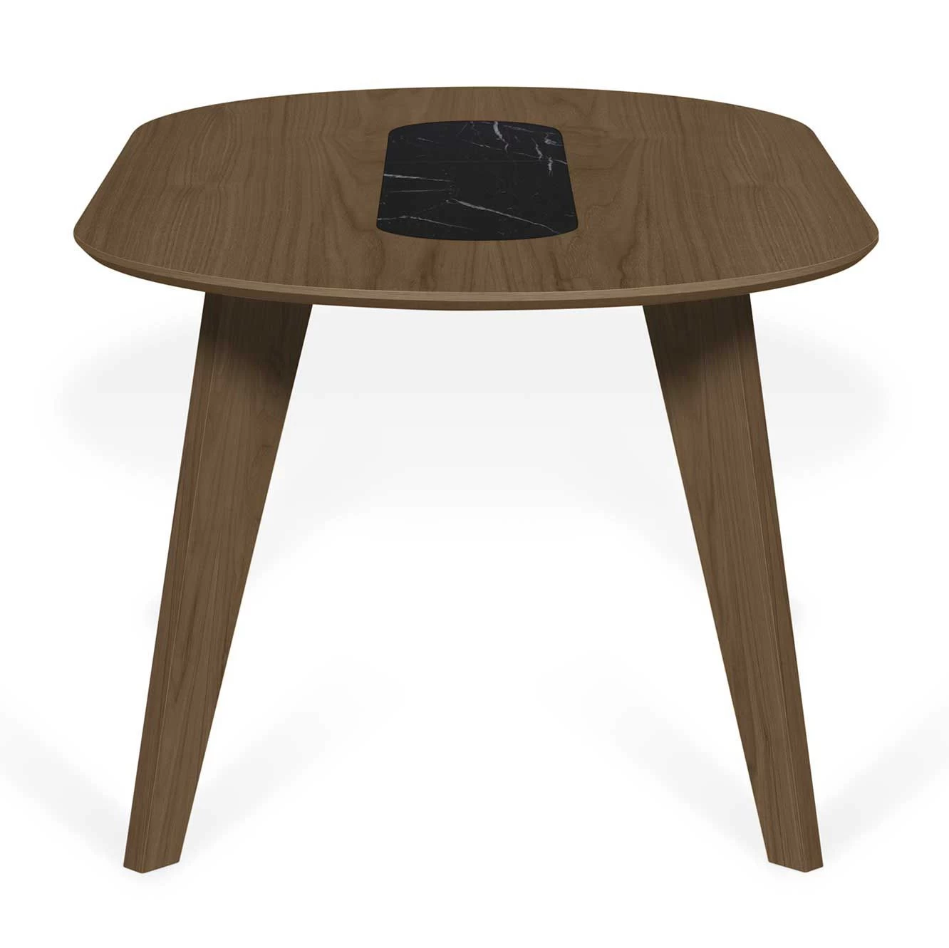 Table à Manger Lago 180x100 - Noyer/marbre Noir 2 Table à Manger Lago 180x100 - Noyer/marbre Noir – Image 2