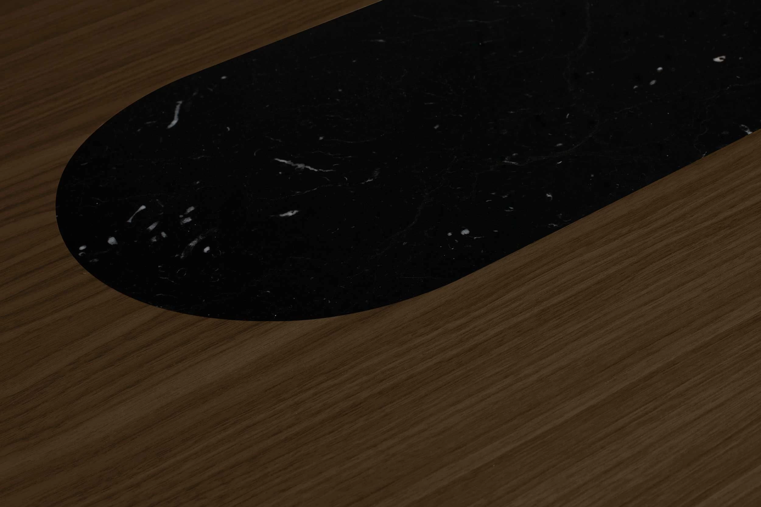 Table à Manger Lago 180x100 - Noyer/marbre Noir 7 Table à Manger Lago 180x100 - Noyer/marbre Noir – Image 7