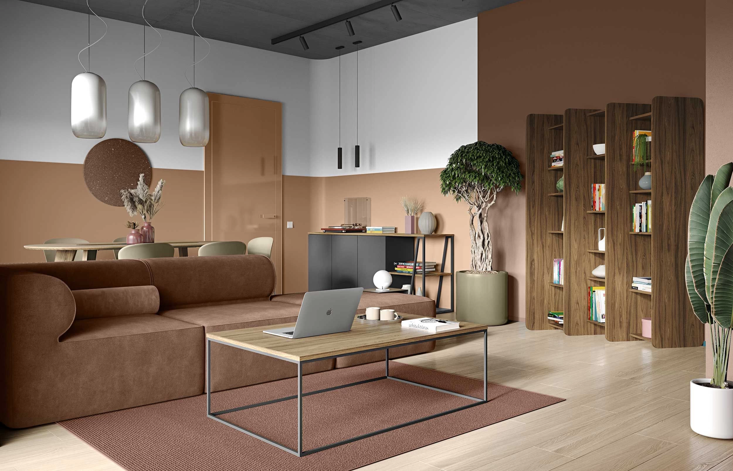 Table à Manger Lago 180x100 - Noyer/marbre Noir 9 Table à Manger Lago 180x100 - Noyer/marbre Noir – Image 9