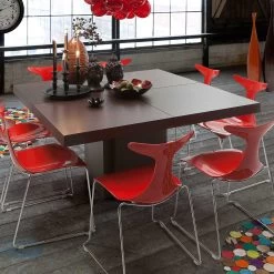 Table Ă Manger Mundus 150 X 150 Cm - Placage Chocolat