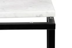 Table D'appoint Prairie - Marbre Blanc/acier -Meubles Tables Et Chaises Shop 9500.625015 Prairie50 white marble Top black legs 1 b6d1