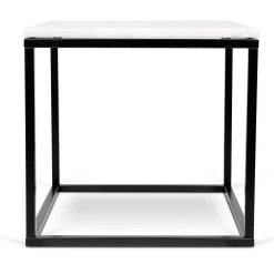 Table D'appoint Prairie - Marbre Blanc/acier -Meubles Tables Et Chaises Shop 9500.625015 Prairie50 white marble Top black legs 3 7abd
