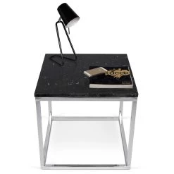 Table D'appoint Prairie - Marbre Noir/chrome