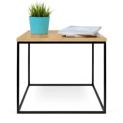 Table D'appoint Gleam 50x50 - Chêne/acier -Meubles Tables Et Chaises Shop 9500.626562 Gleam 50 Oak black feet 2 30e1