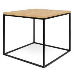Table D'appoint Gleam 50x50 - Chêne/acier -Meubles Tables Et Chaises Shop 9500.626562 Gleam 50 Oak black feet 3 c905