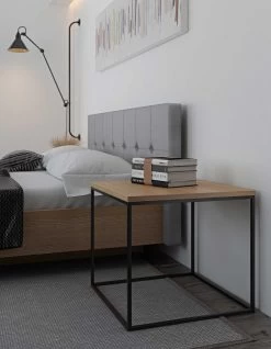 Table D'appoint Gleam 50x50 - Chêne/acier -Meubles Tables Et Chaises Shop 9500.626562 Gleam 50 Oak black feet 4 74d6