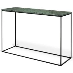 Console Gleam 120cm - Marbre Vert/acier