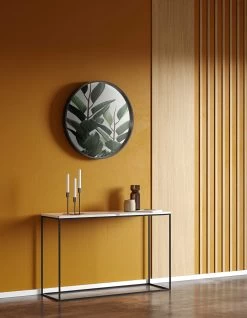 Console Gleam 120cm - Marbre Blanc/acier -Meubles Tables Et Chaises Shop 9500.628924 Gleam Console White Marble Black Steel 3 1 076f