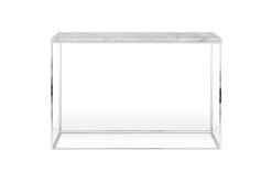 Table D'appoint Chams 120cm - Marbre Blanc/chrome -Meubles Tables Et Chaises Shop 9500.629495 Gleam Console White Carrara and Chrome 1 61ff