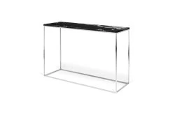 Table D'appoint Chams 120cm - Marbre Noir/chrome -Meubles Tables Et Chaises Shop 9500.629501 Gleam Console Black Marquina and Chrome 2 db25