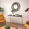 Table D'appoint Chams 120cm - Marbre Noir/chrome