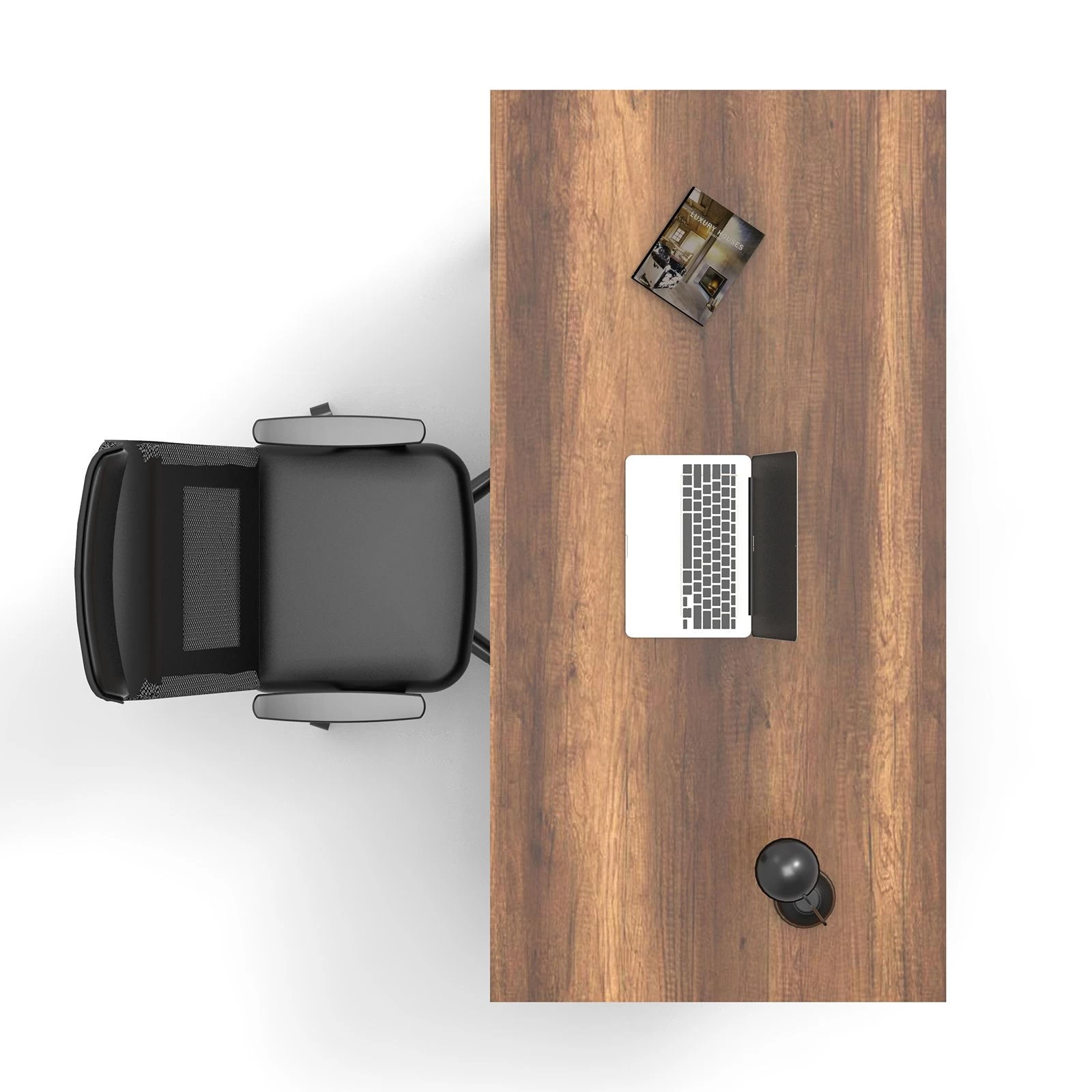 Bureau D'étude Pour La Créativité" | 100% Mélaminé | 180x73x90cm | Noyer 5 Bureau D'étude Pour La Créativité" | 100% Mélaminé | 180x73x90cm | Noyer – Image 5